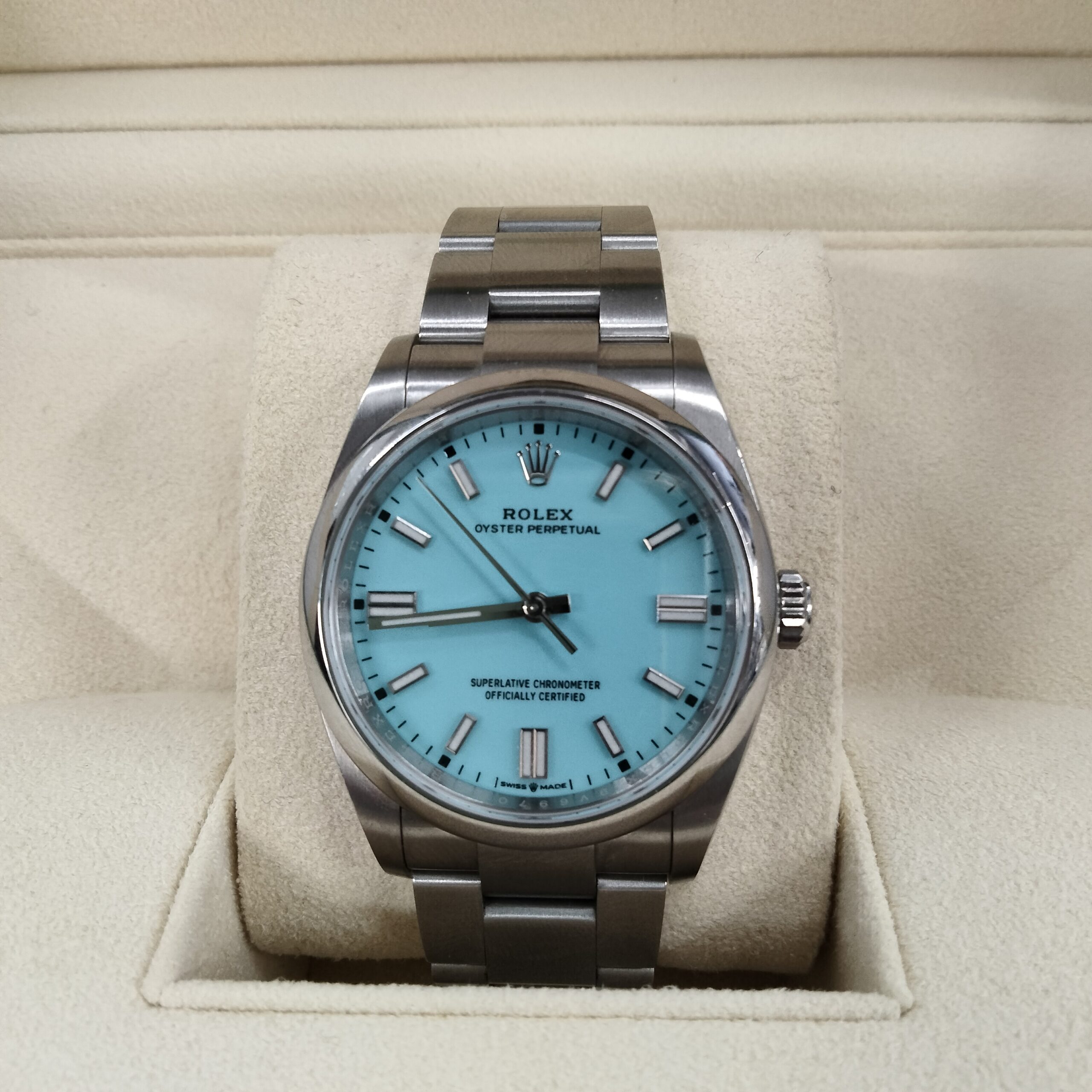 ロレックス オイスターパーペチュアル 126000 ターコイズブルーの買取