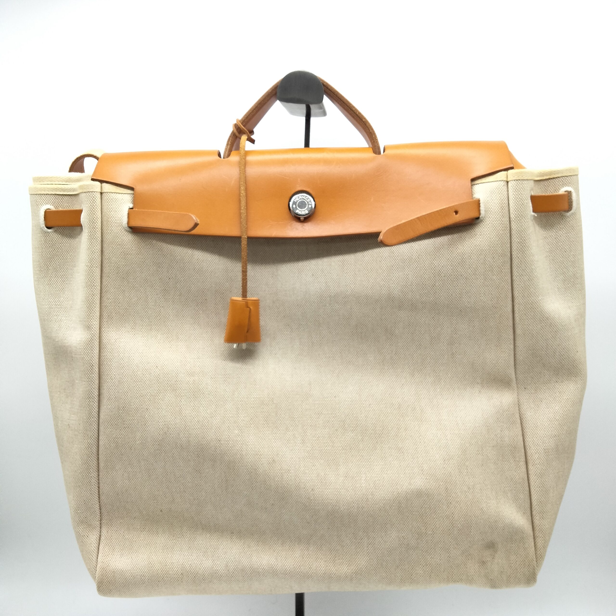 エルメス エールバッグMM トワルアッシュ シルバー金具 □B刻印の買取  