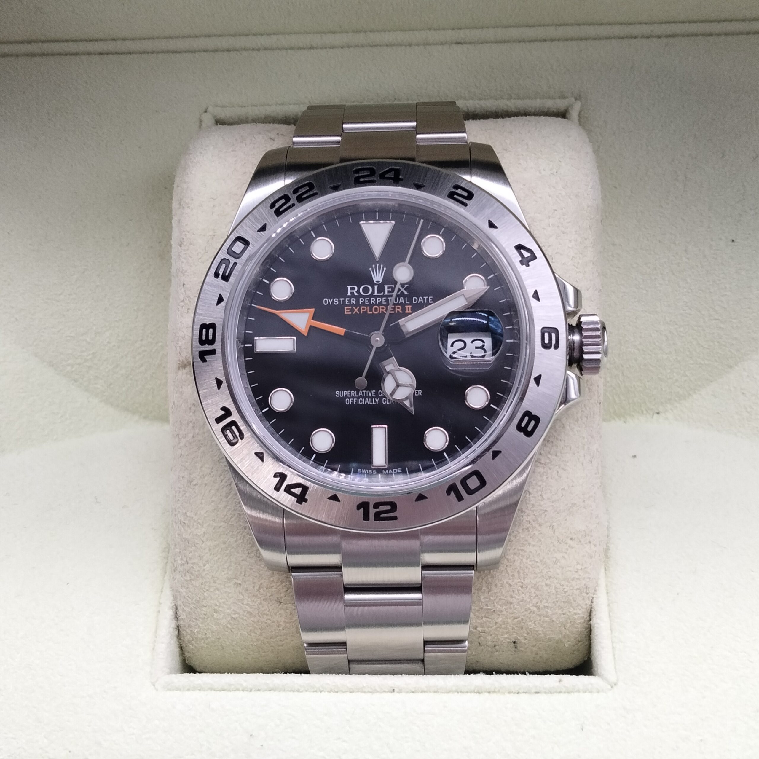 ロレックス エクスプローラーⅡ 216570 黒文字盤の買取価格相場｜ブランド品の高価買取はエステメ